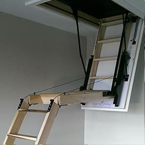 Electric Timber Foldaway Ladder