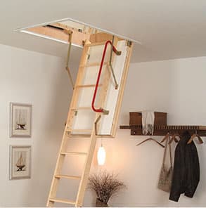 Timber Foldaway Deluxe - Wooden Loft Ladder